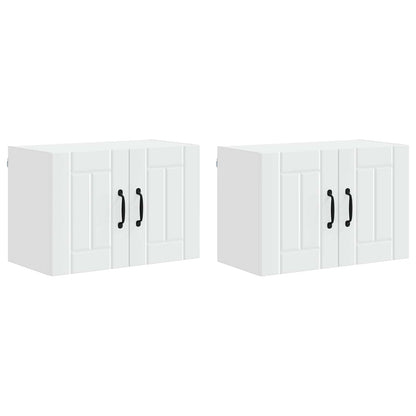 vidaXL Küchenschrank 2 pcs Weiß 60 x 31 x 40 cm Holzwerkstoff
