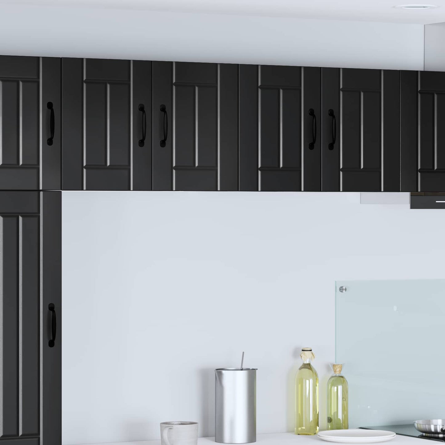 vidaXL Meuble haut de cuisine avec porte Noir 60 x 31 x 40 cm Bois d'ingénierie