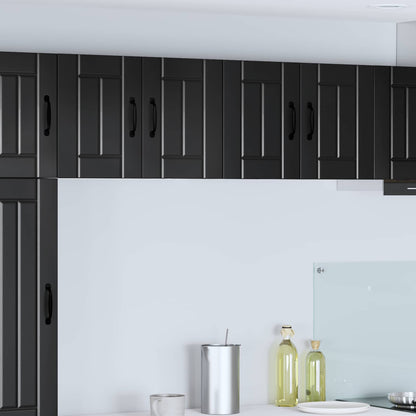 vidaXL Meuble haut de cuisine avec porte Noir 60 x 31 x 40 cm Bois d'ingénierie