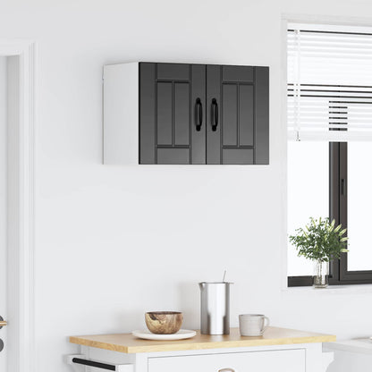 vidaXL Meuble haut de cuisine avec porte Noir 60 x 31 x 40 cm Bois d'ingénierie
