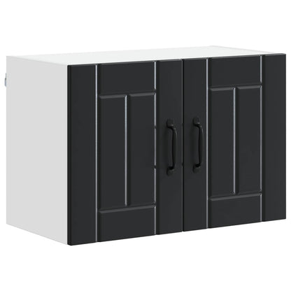 vidaXL Meuble haut de cuisine avec porte Noir 60 x 31 x 40 cm Bois d'ingénierie