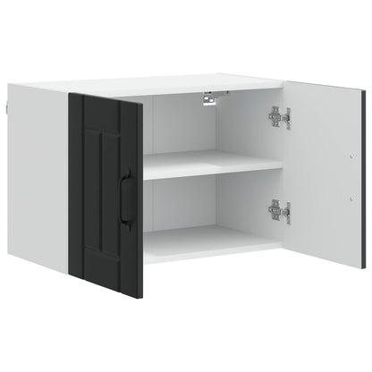 vidaXL Küchenschrank 2 pcs Schwarz 60 x 31 x 40 cm Holzwerkstoff