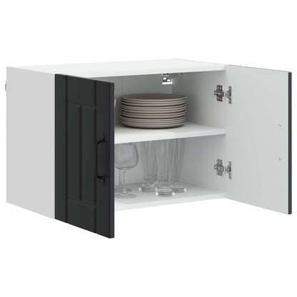 vidaXL Küchenschrank 2 pcs Schwarz 60 x 31 x 40 cm Holzwerkstoff