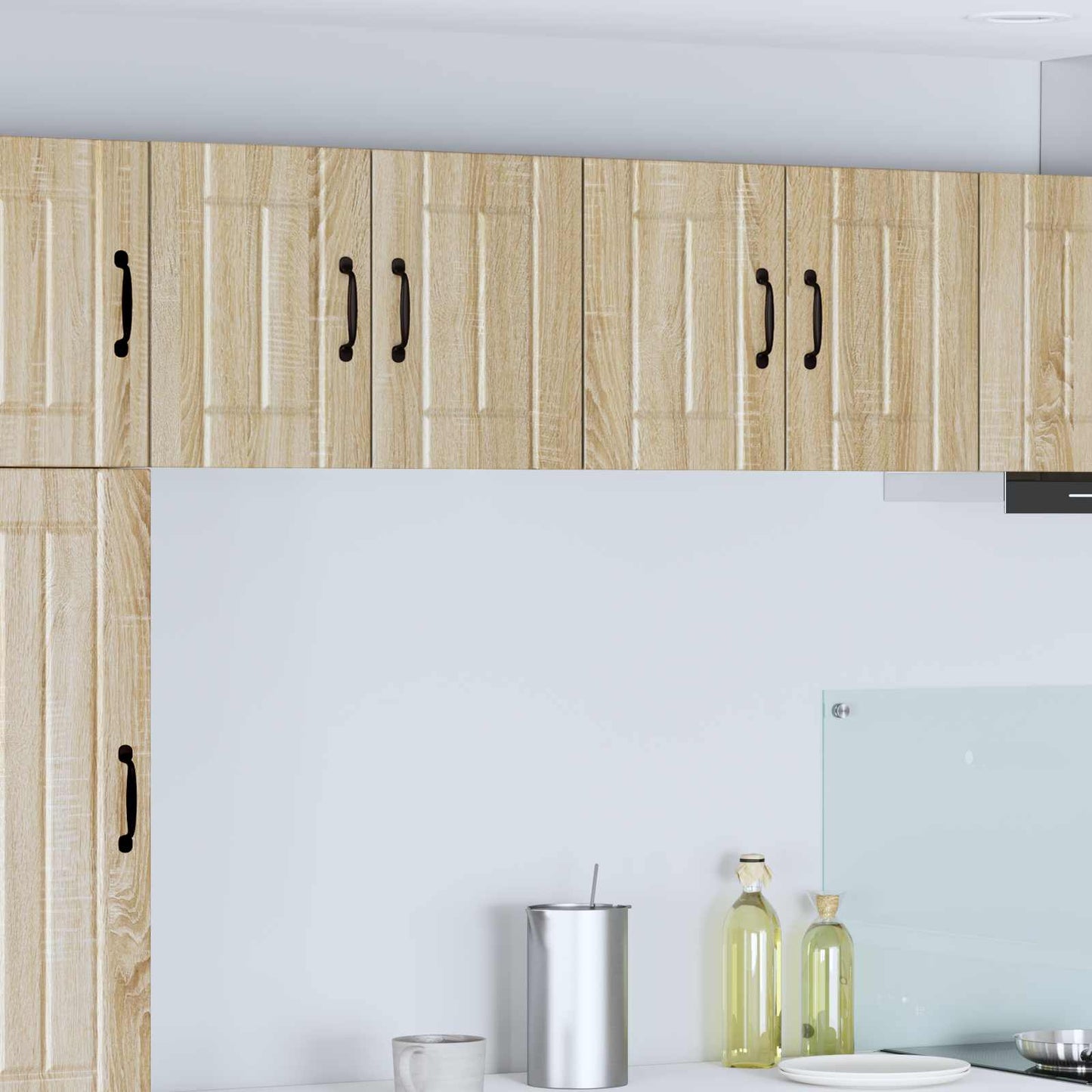 vidaXL Küchenwandschränke mit Tür 2 pcs Sonoma-Eiche 60 x 31 x 40 cm