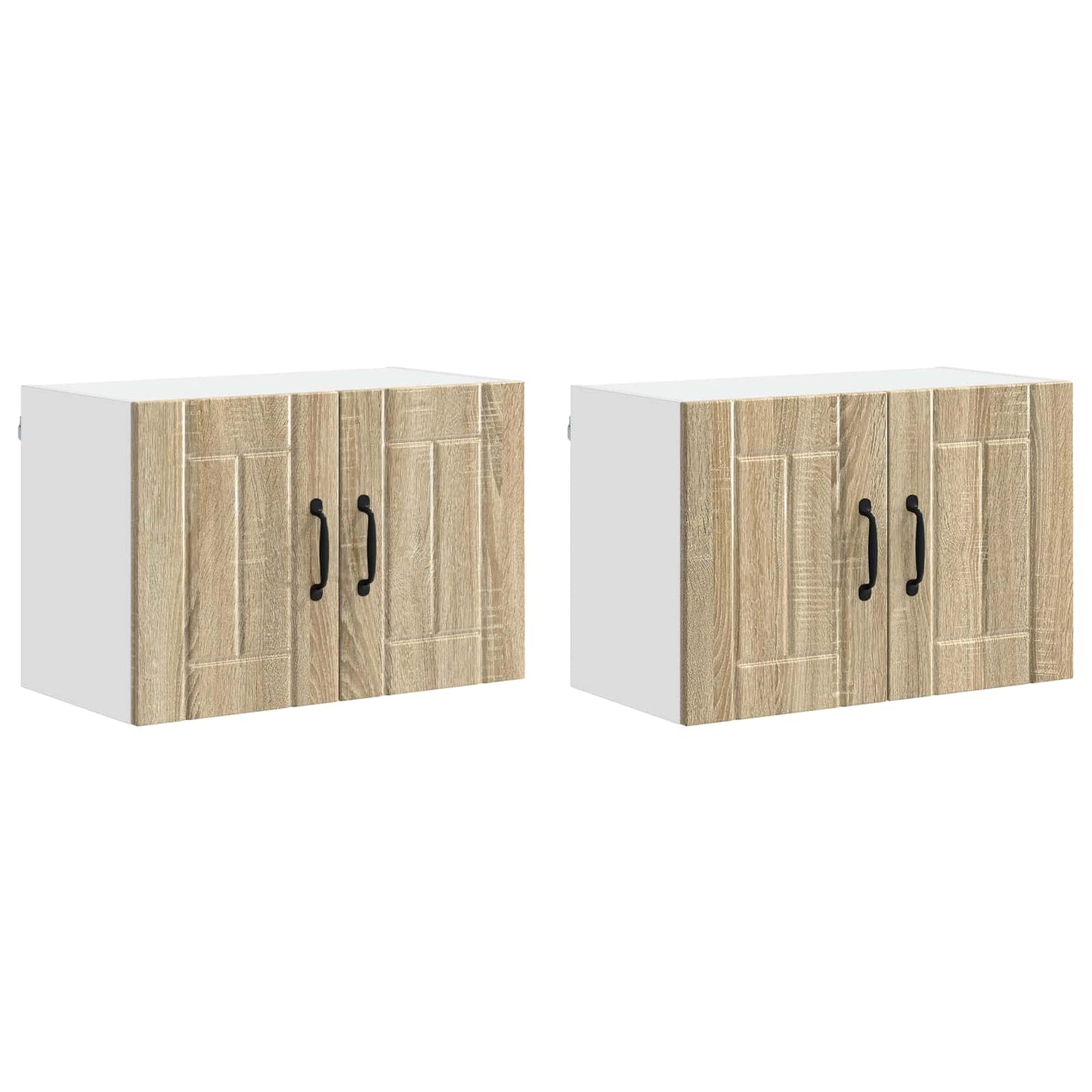 vidaXL Küchenwandschränke mit Tür 2 pcs Sonoma-Eiche 60 x 31 x 40 cm