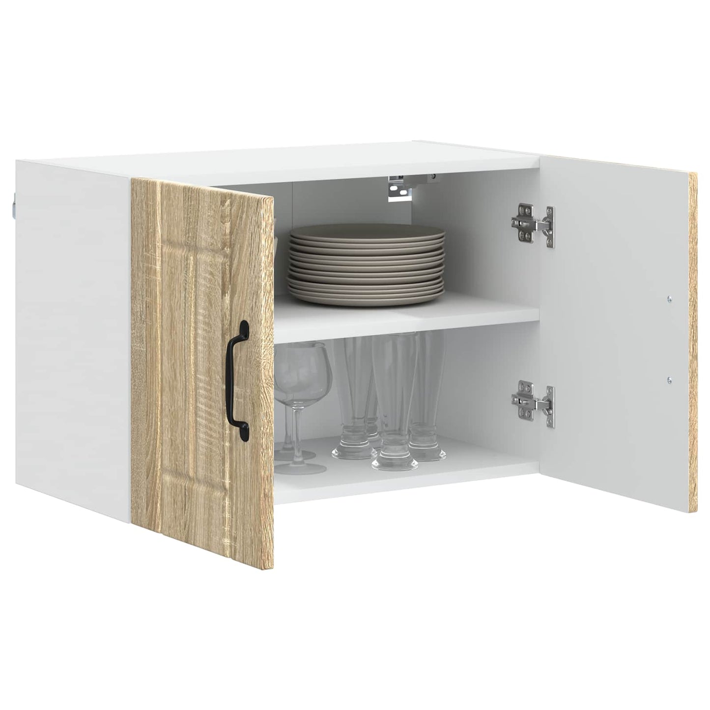vidaXL Küchenwandschränke mit Tür 2 pcs Sonoma-Eiche 60 x 31 x 40 cm