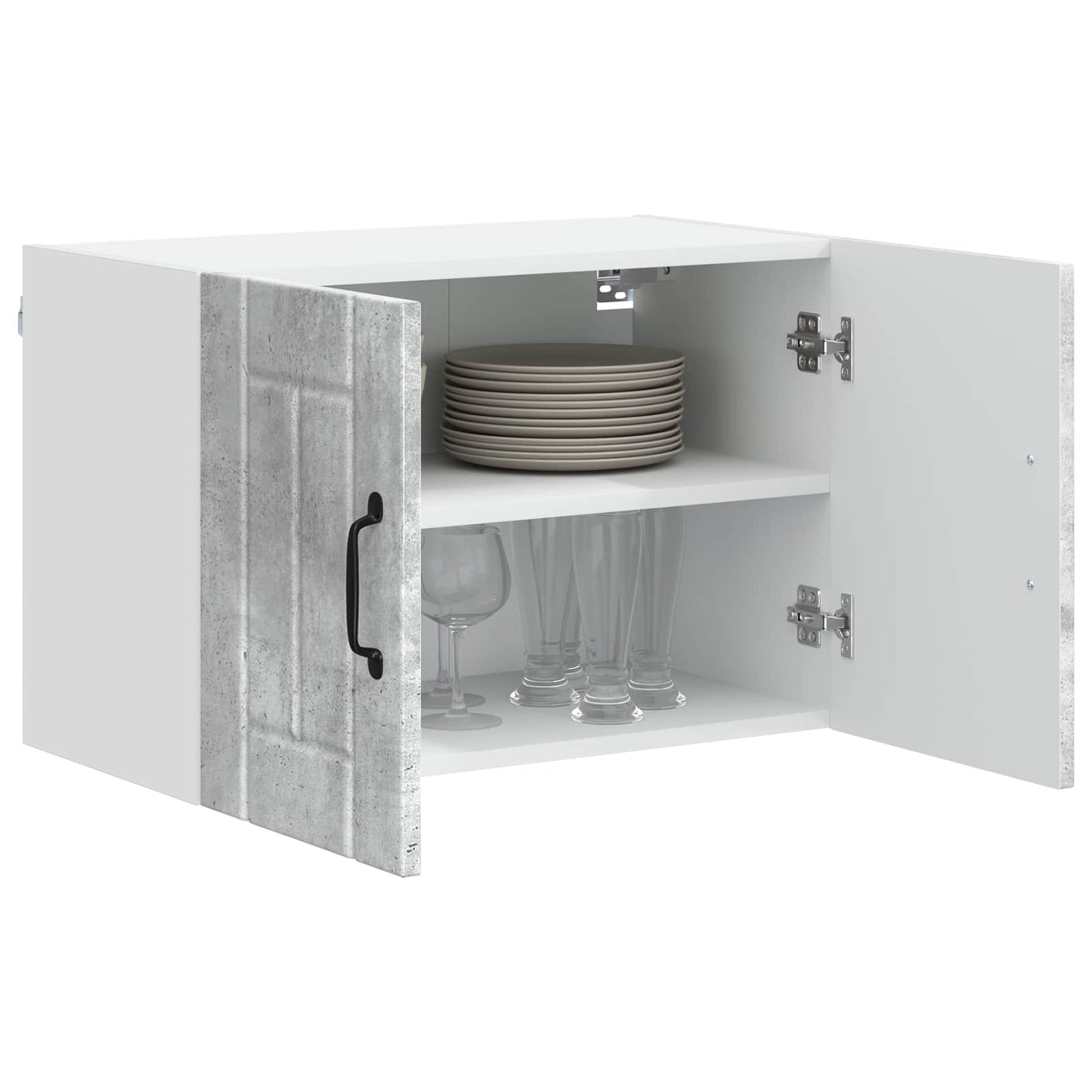 vidaXL Meuble haut de cuisine gris béton 60 x 31 x 40 cm en bois d'ingénierie