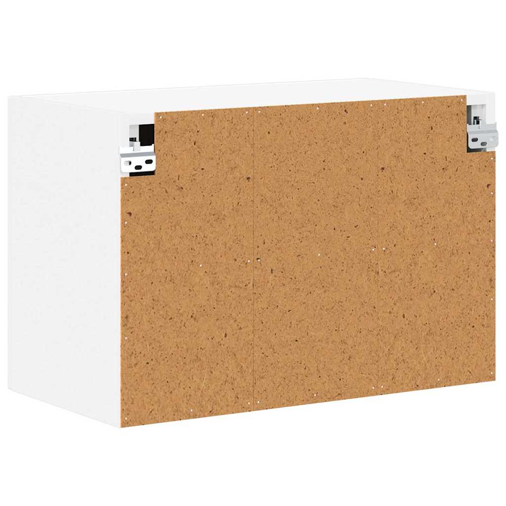 vidaXL Meubles hauts de cuisine avec porte 2 pcs Blanc brillant 60 x 31 x 40 cm