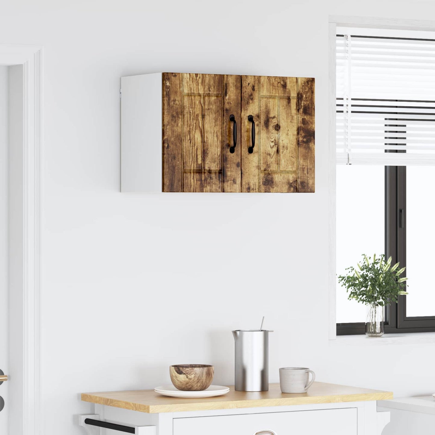 vidaXL Küchenwandschrank mit Tür Geräucherte Eiche 60 x 31 x 40 cm