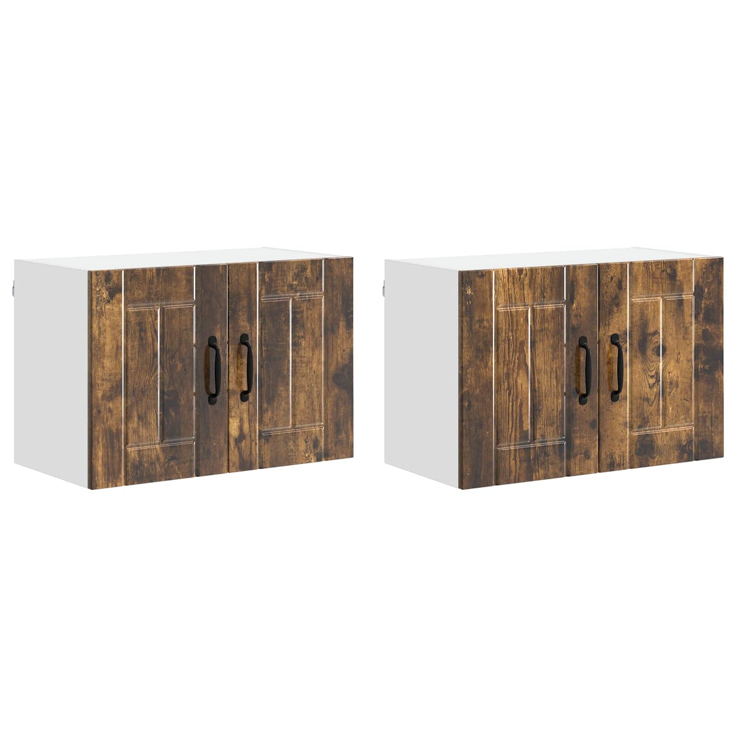vidaXL Éléments hauts de cuisine 2 pcs Chêne fumé 60 x 31 x 40 cm