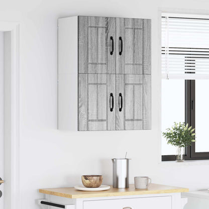 Küchenwandschränke mit Tür 2 pcs Graues Sonoma 60 x 31 x 40 cm