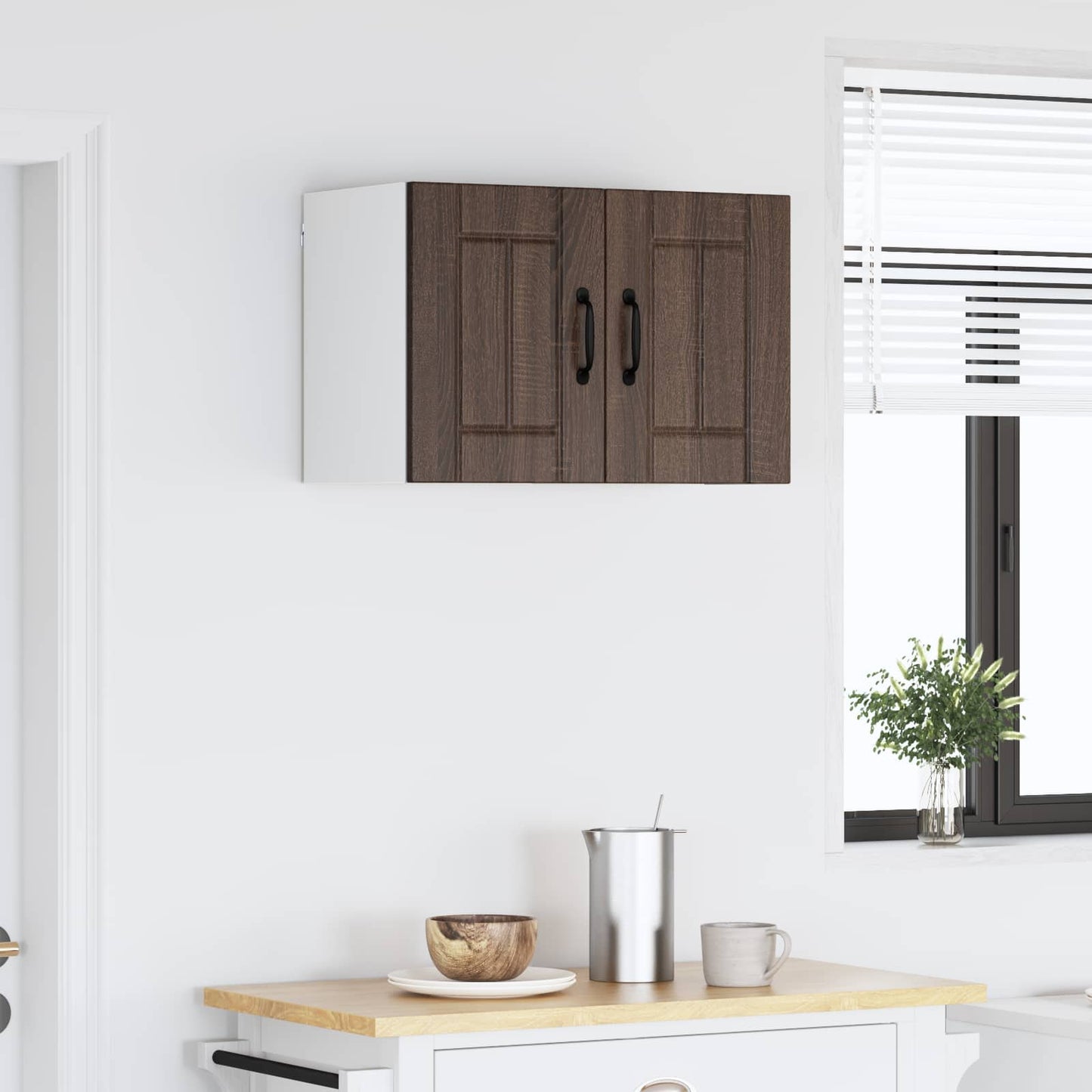 vidaXL Armoire murale de cuisine avec porte Aspect chêne marron 60 x 31 x 40 cm