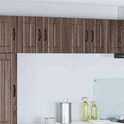 vidaXL Meubles hauts de cuisine 2 pcs Chêne marron aspect bois 60 x 31 x 40 cm