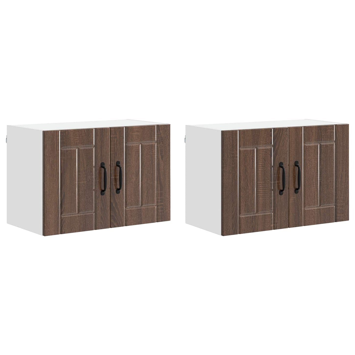 vidaXL Meubles hauts de cuisine 2 pcs Chêne marron aspect bois 60 x 31 x 40 cm