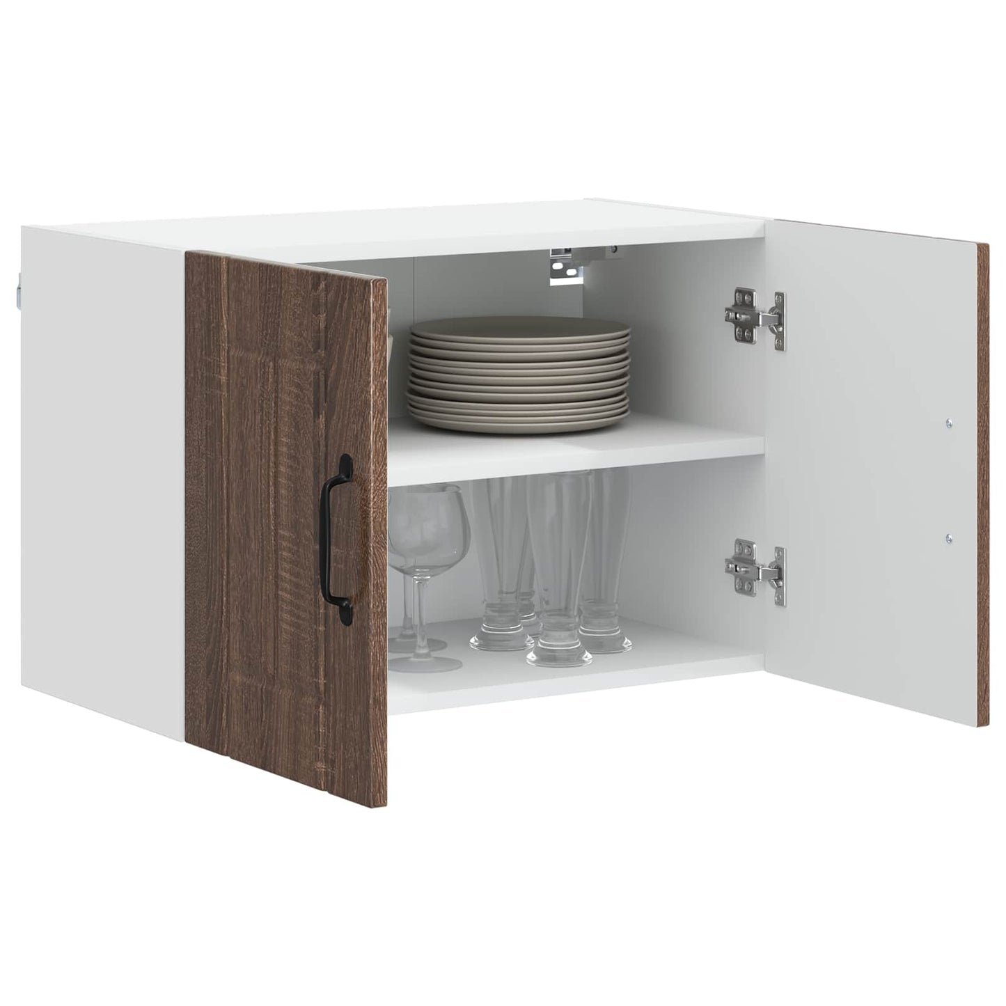 vidaXL Meubles hauts de cuisine 2 pcs Chêne marron aspect bois 60 x 31 x 40 cm