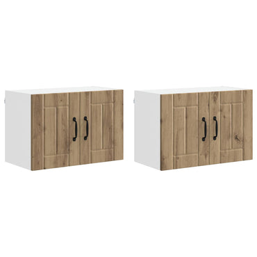 vidaXL Meubles hauts de cuisine avec porte 2 pcs Chêne artisanal 60 x 31 x 40 cm