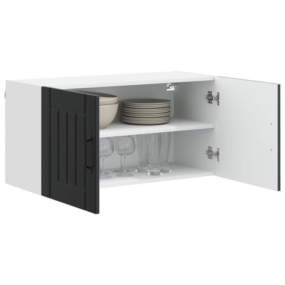 vidaXL Küchenschrank Schwarz 80 x 31 x 40 cm Holzwerkstoff