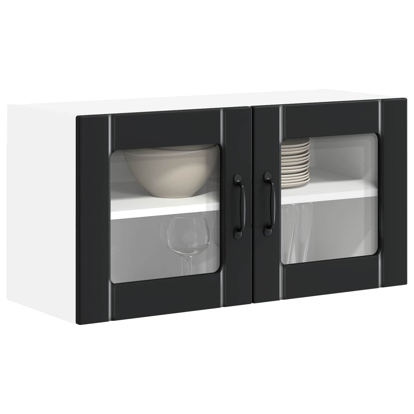 vidaXL Küchenschrank Schwarz 80 x 31 x 40 cm Holzwerkstoff