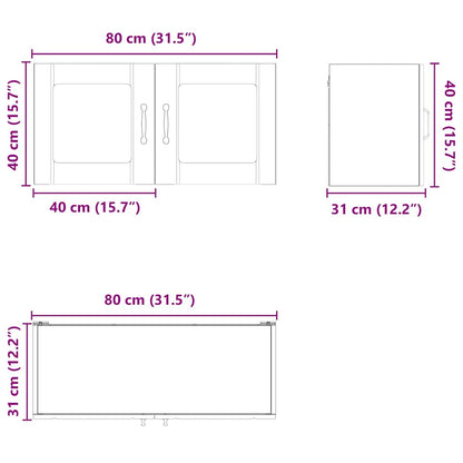 vidaXL Küchenschrank Sonoma-Eiche 80 x 31 x 40 cm Holzwerkstoff