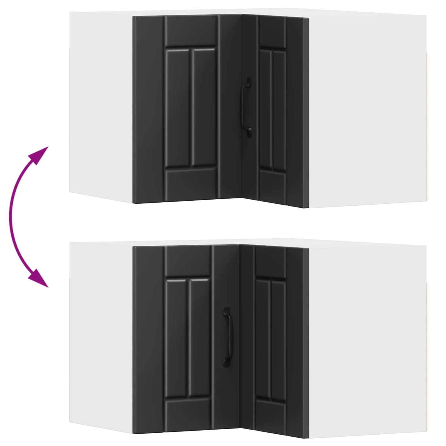 Küchenschrank Schwarz 57 x 57 x 40 cm Holzwerkstoff