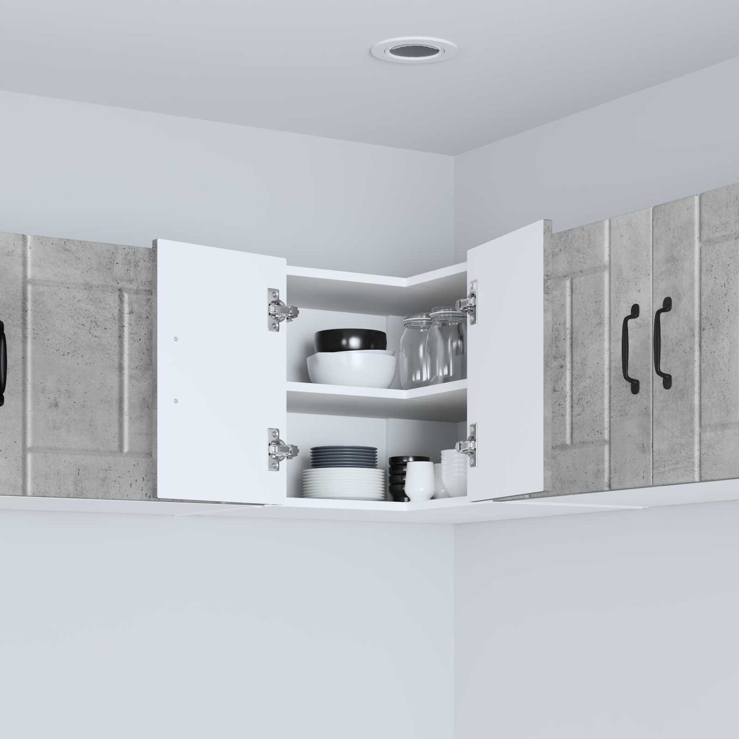 vidaXL Küchenschrank Beton Grau 57 x 57 x 40 cm Holzwerkstoff
