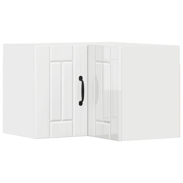 vidaXL Küchenschrank Hochglanz Weiß 57 x 57 x 40 cm Holzwerkstoff
