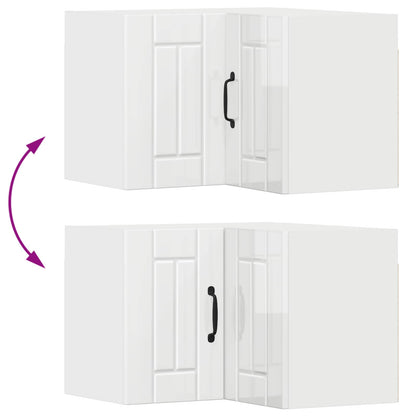 vidaXL Küchenschrank Hochglanz Weiß 57 x 57 x 40 cm Holzwerkstoff