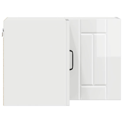 vidaXL Küchenschrank Hochglanz Weiß 57 x 57 x 40 cm Holzwerkstoff