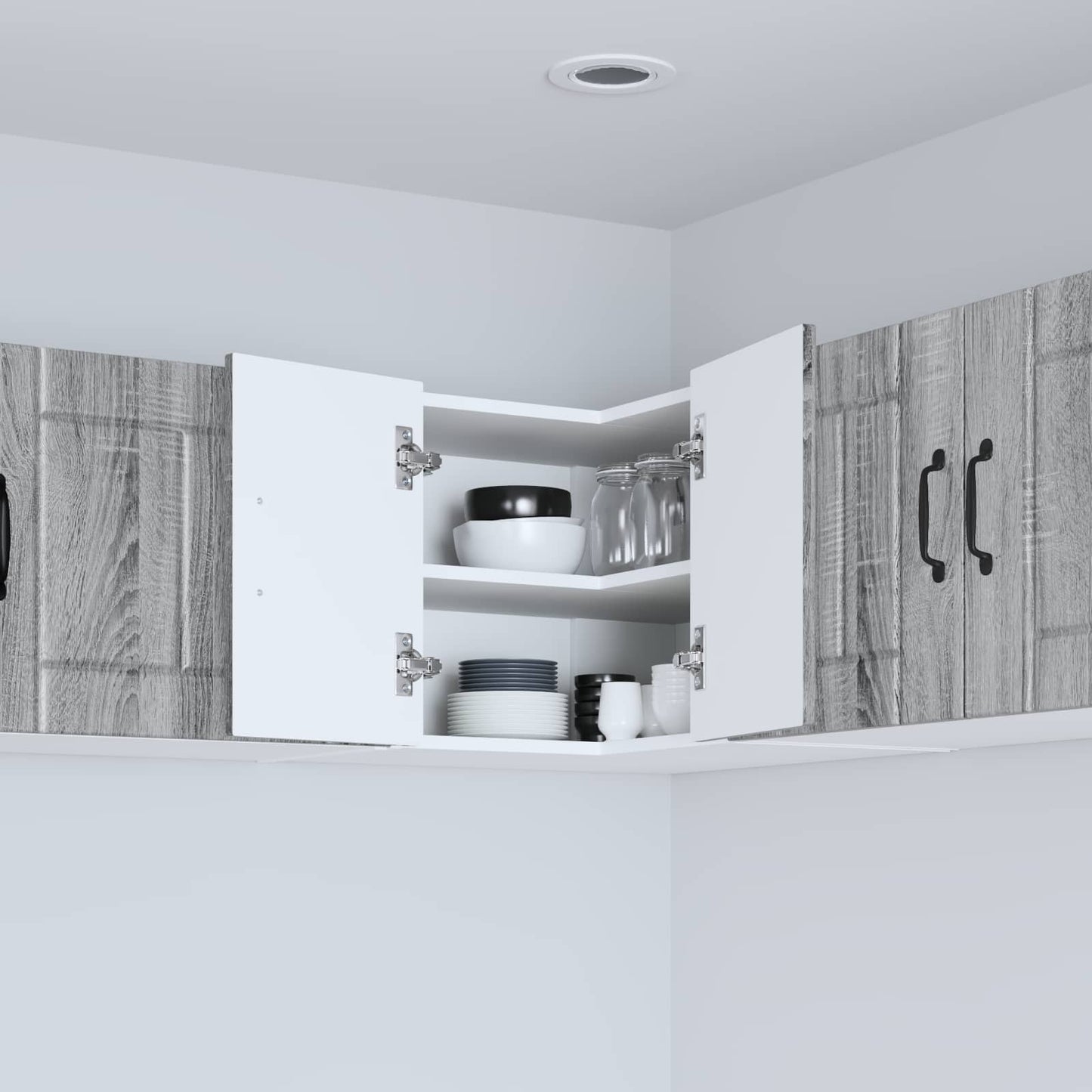 vidaXL Küchenschrank Graues Sonoma 57 x 57 x 40 cm Holzwerkstoff