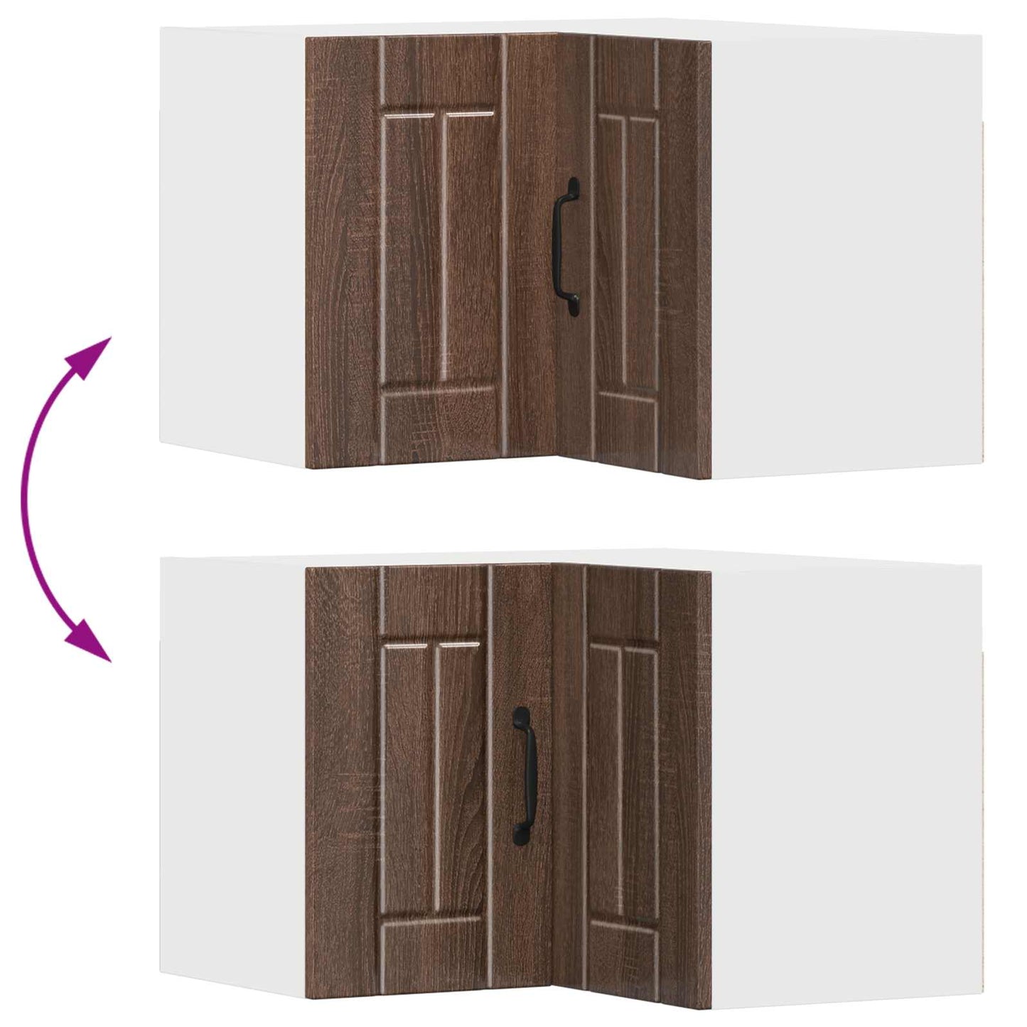 vidaXL Küchenschrank Braun Eichen-Optik 57 x 57 x 40 cm Holzwerkstoff