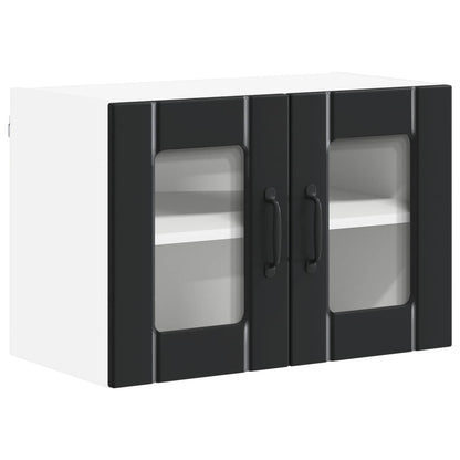 vidaXL Küchenschrank 2 pcs Schwarz 60 x 31 x 40 cm Holzwerkstoff