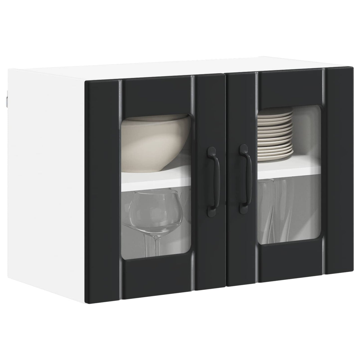 vidaXL Küchenschrank 2 pcs Schwarz 60 x 31 x 40 cm Holzwerkstoff
