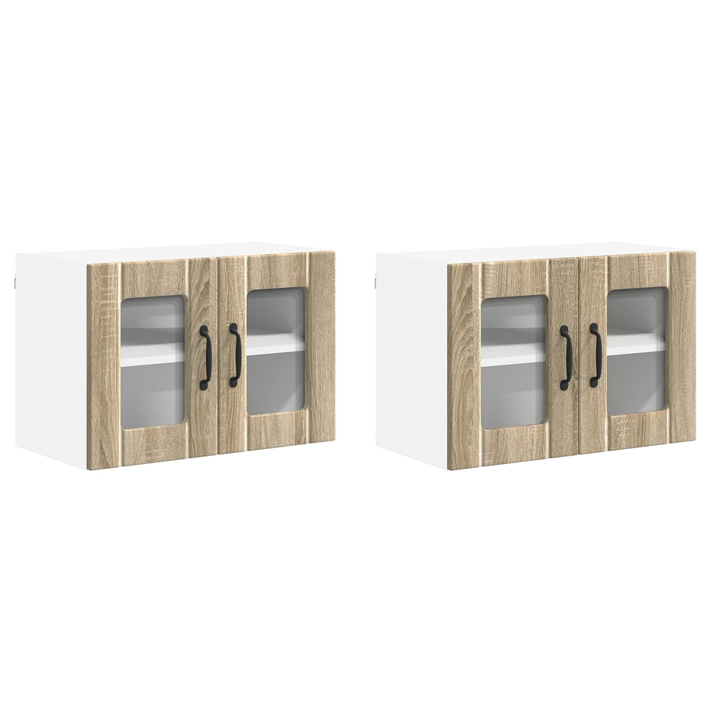 vidaXL Küchenschrank 2 pcs Sonoma-Eiche 60 x 31 x 40 cm Holzwerkstoff
