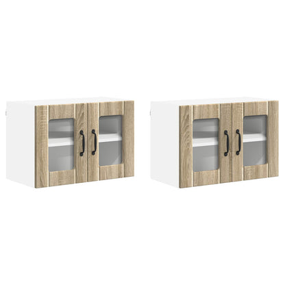 vidaXL Küchenschrank 2 pcs Sonoma-Eiche 60 x 31 x 40 cm Holzwerkstoff