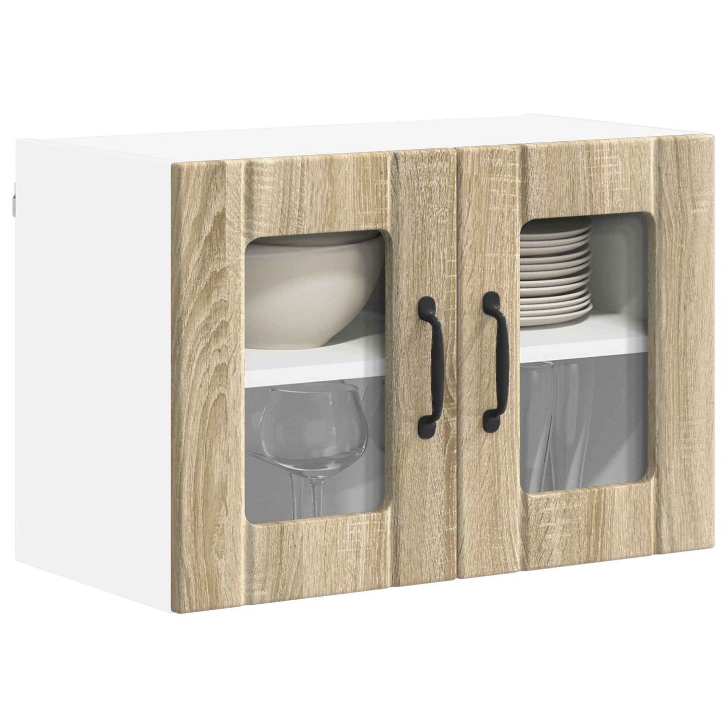 vidaXL Küchenschrank 2 pcs Sonoma-Eiche 60 x 31 x 40 cm Holzwerkstoff