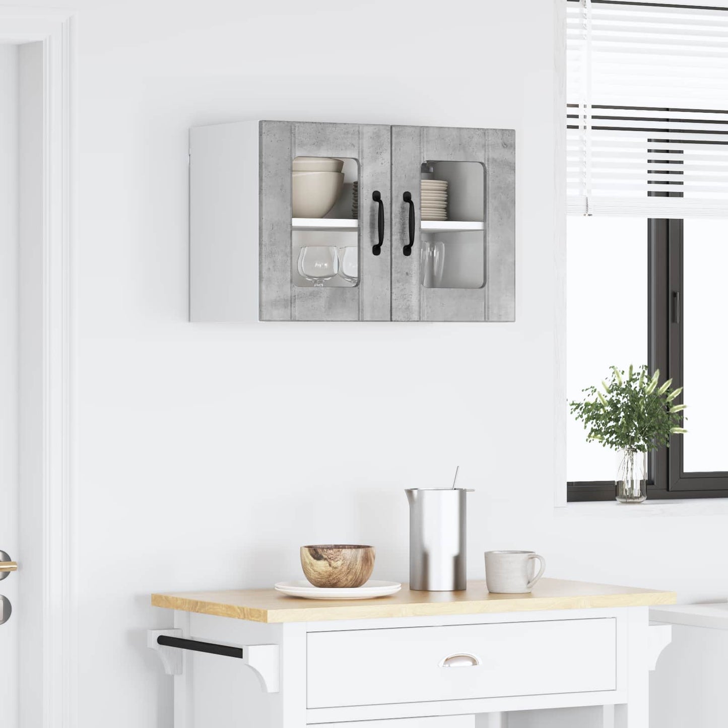 vidaXL Küchenschrank Beton Grau 60 x 31 x 40 cm Holzwerkstoff