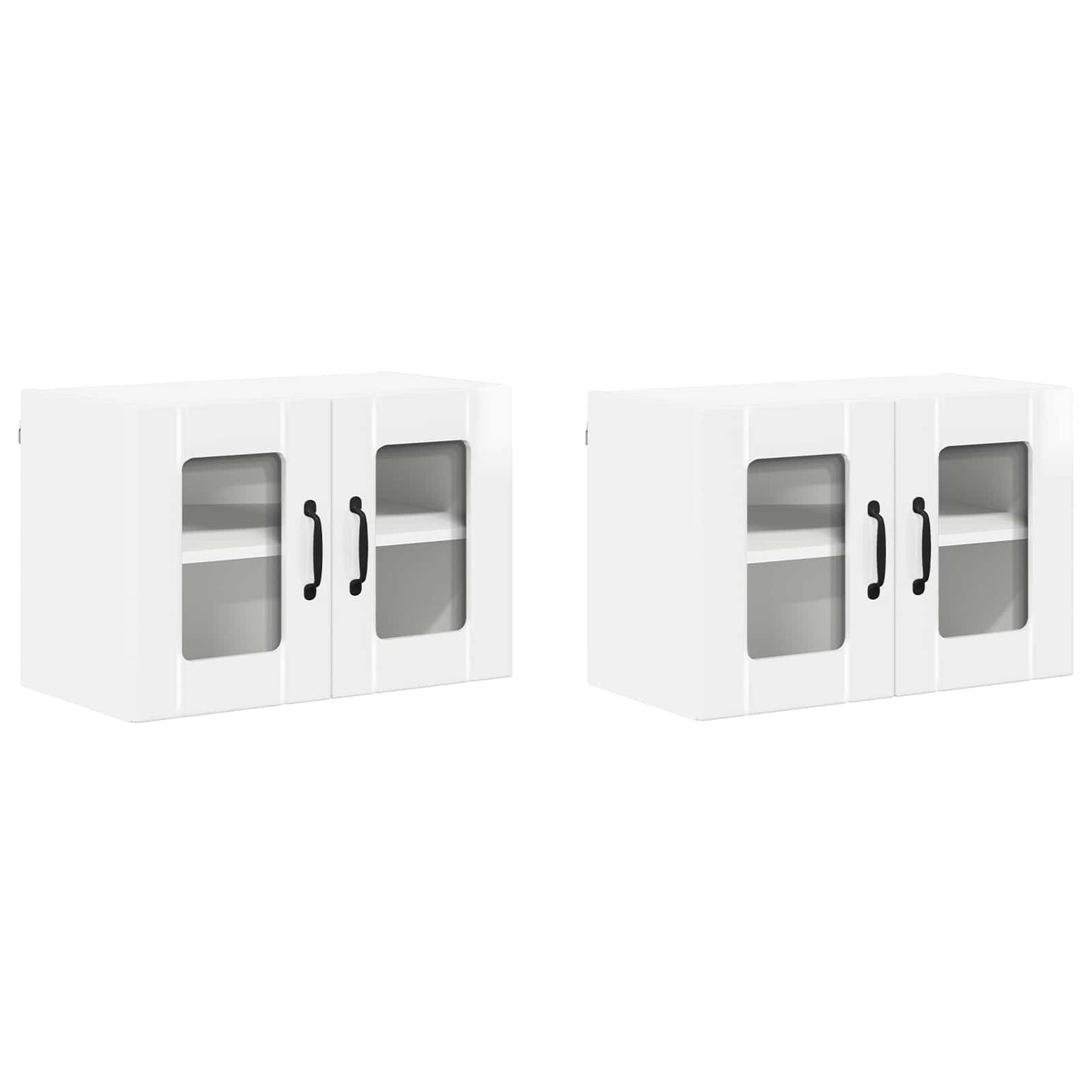 vidaXL Küchenschrank 2 pcs Hochglanz Weiß 60 x 31 x 40 cm
