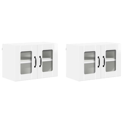 vidaXL Küchenschrank 2 pcs Hochglanz Weiß 60 x 31 x 40 cm