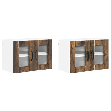 vidaXL Küchenschrank 2 pcs Geräucherte Eiche 60 x 31 x 40 cm