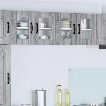 vidaXL Küchenschrank 2 pcs Graues Sonoma 60 x 31 x 40 cm Holzwerkstoff
