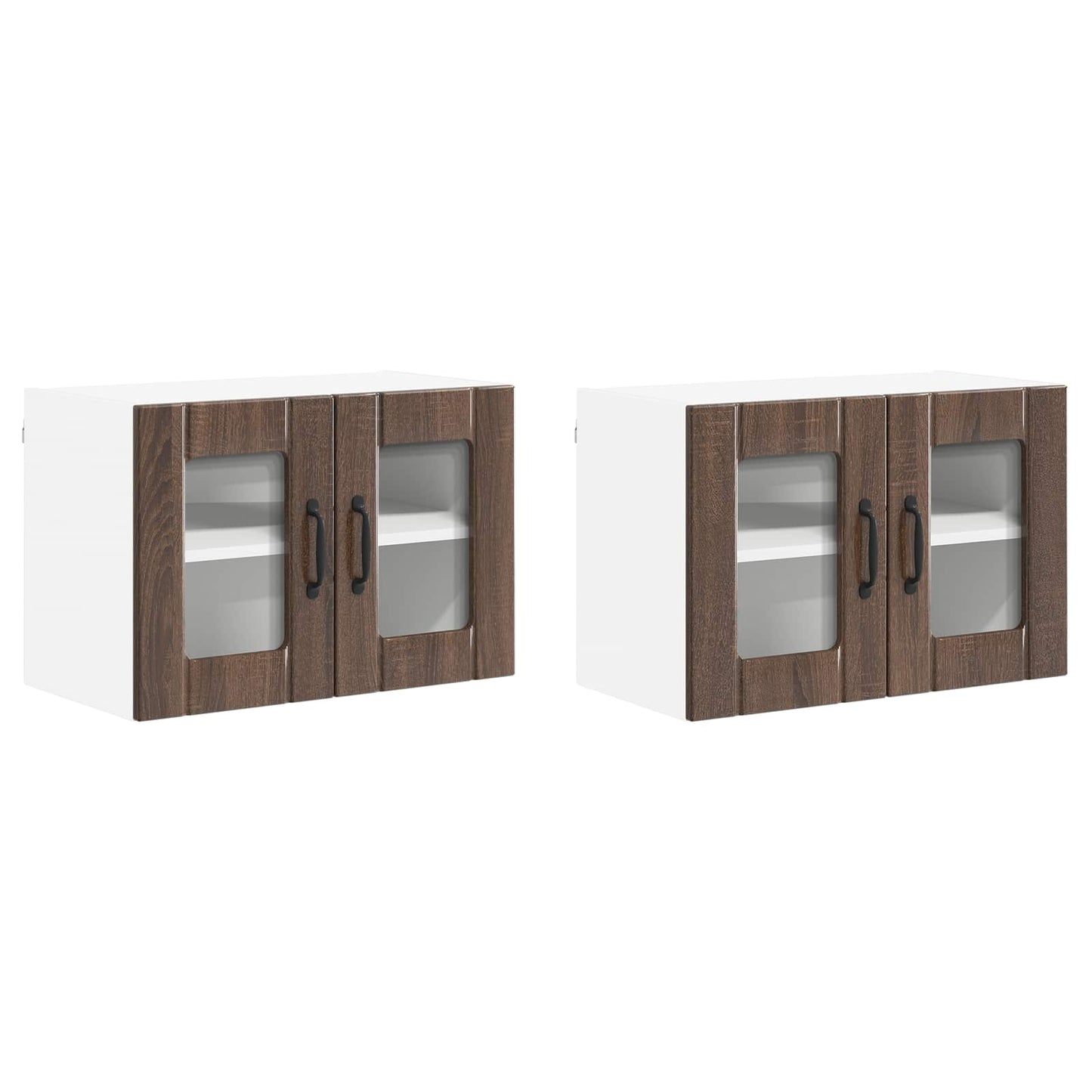 Küchenwandschränke 2 pcs Braun Eichen-Optik 60 x 31 x 40 cm