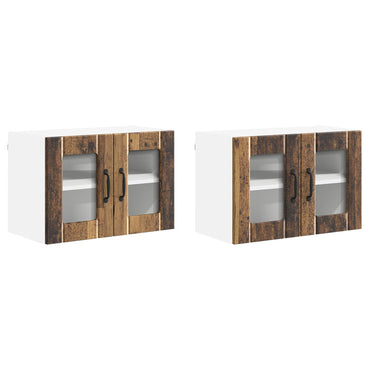 vidaXL Meuble haut de cuisine 2 pcs bois de récupération 60 x 31 x 40 cm bois d'ingénierie