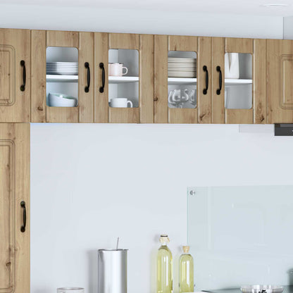 vidaXL Meuble haut de cuisine 2 pcs Chêne artisan 60 x 31 x 40 cm Bois d'ingénierie