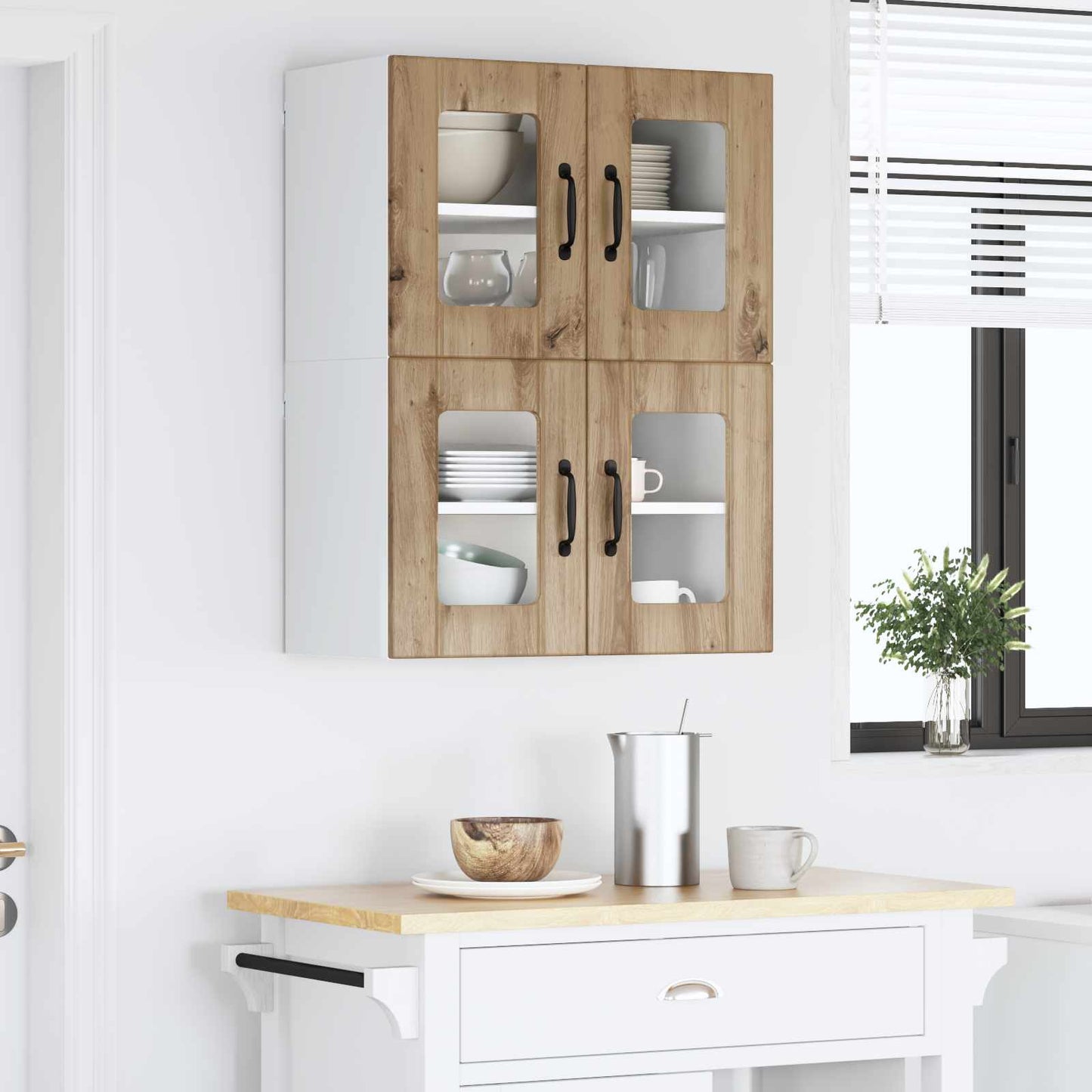 vidaXL Meuble haut de cuisine 2 pcs Chêne artisan 60 x 31 x 40 cm Bois d'ingénierie