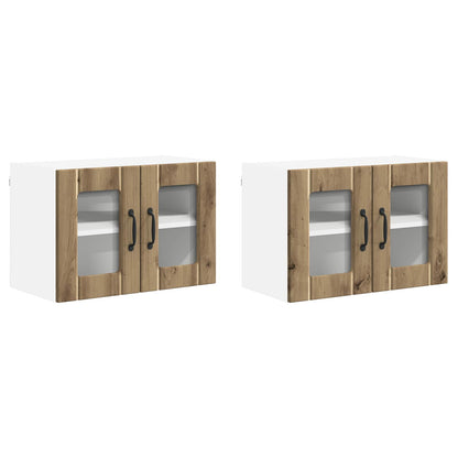 vidaXL Meuble haut de cuisine 2 pcs Chêne artisan 60 x 31 x 40 cm Bois d'ingénierie