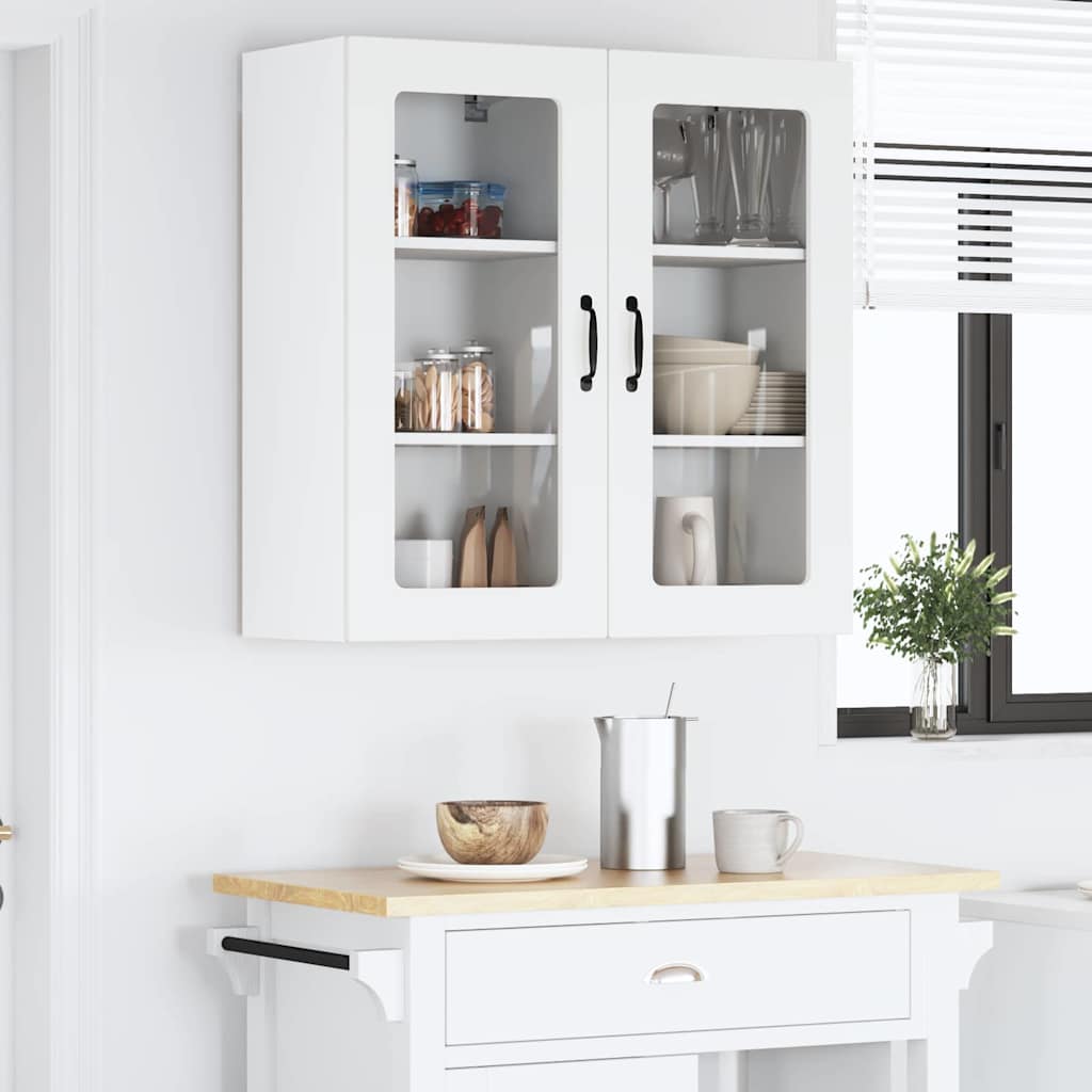vidaXL Meuble haut de cuisine 2 pcs Blanc 40 x 31 x 80 cm Bois d'ingénierie