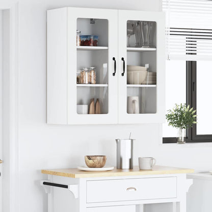 vidaXL Meuble haut de cuisine 2 pcs Blanc 40 x 31 x 80 cm Bois d'ingénierie