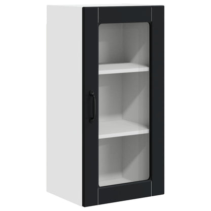 vidaXL Meuble de cuisine 2 pcs Noir 40 x 31 x 80 cm Bois d'ingénierie
