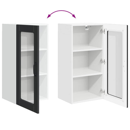 vidaXL Meuble de cuisine 2 pcs Noir 40 x 31 x 80 cm Bois d'ingénierie