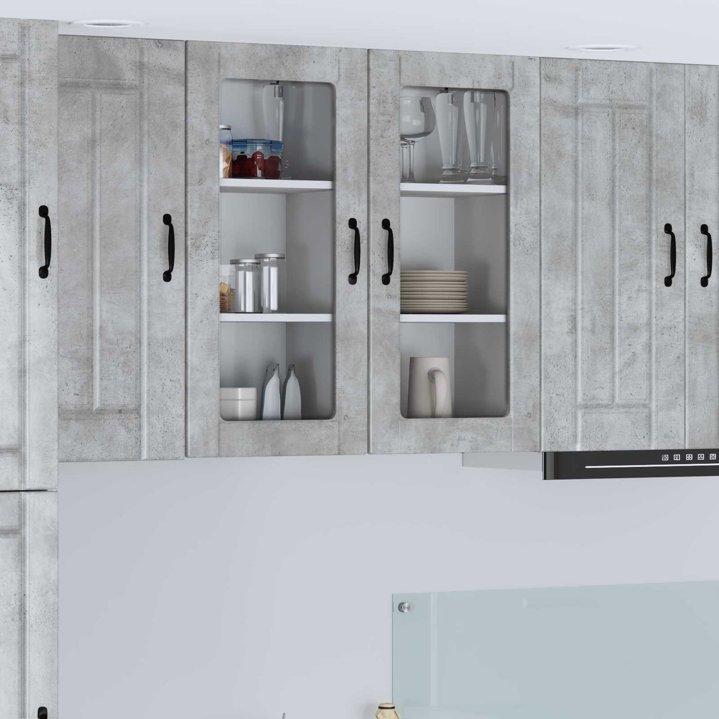 vidaXL Meuble de cuisine gris béton 40 x 31 x 80 cm en bois d'ingénierie